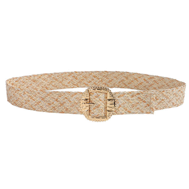 Boho handmade straw belt dress decoration