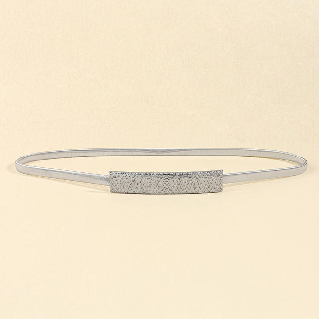 Spring Waist Chain New Metal Elastic Belt Geometric Rhinestone Leaf Fine dress decoration