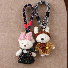 Korean fashion plusy bear sweet bag charm keychain