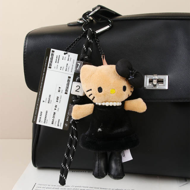 Korean Cute Dopamine Sweater Plush Doll Keychain Lanyard Couple Cartoon Bag charm