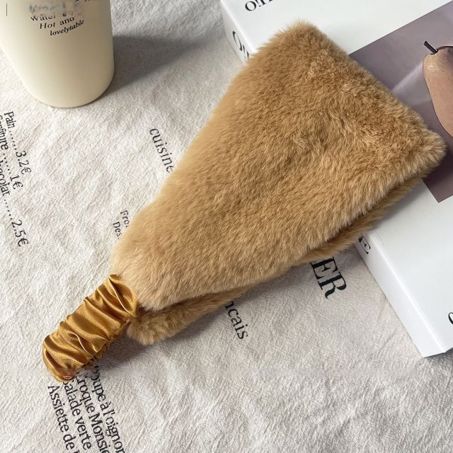 Autumn winter faux rabbit fur wide-brimmed windproof warm elastic headband