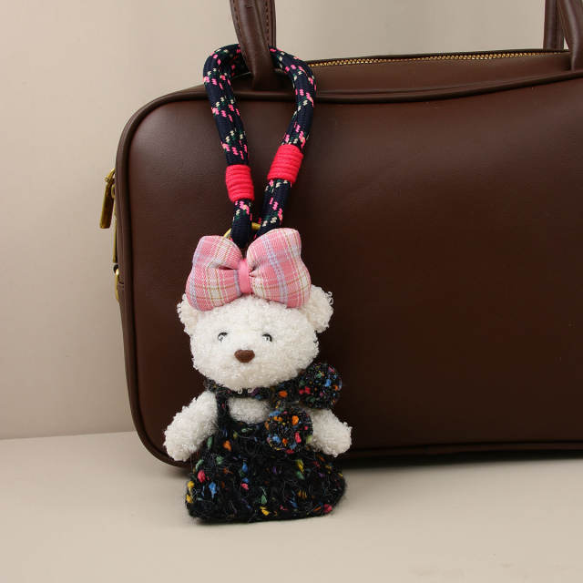 Korean fashion plusy bear sweet bag charm keychain