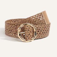 Boho handmade straw belt dress decoration