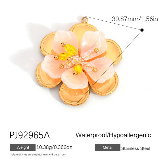 Color enamel heart butterfly stainless steel charm diy jewelry accessory