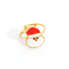 18KG color enemale stianless steel christmas rings