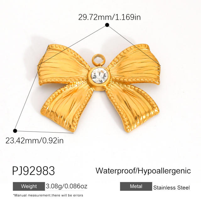 Color enamel heart butterfly stainless steel charm diy jewelry accessory