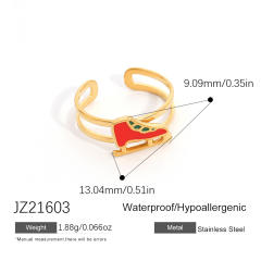 18KG color enemale stianless steel christmas rings