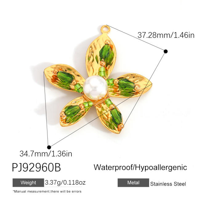 Color enamel heart butterfly stainless steel charm diy jewelry accessory