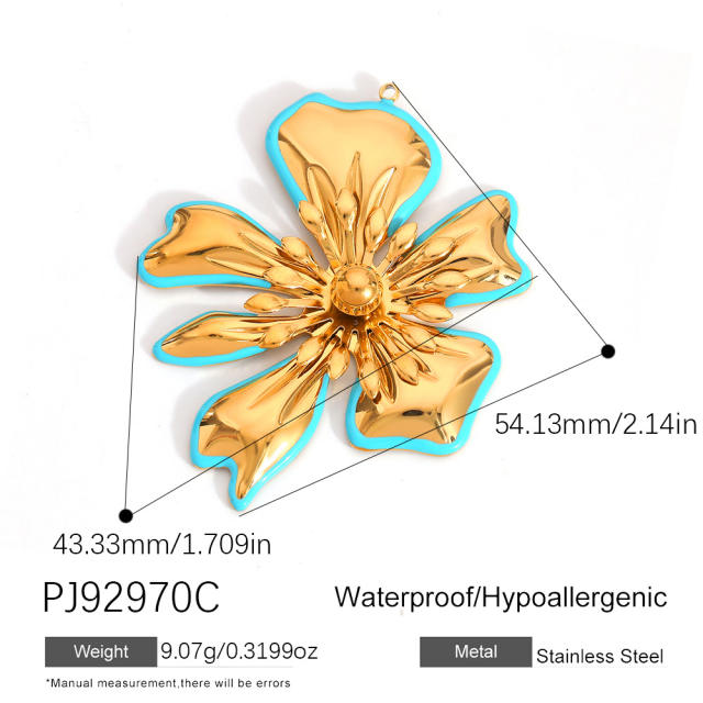 Color enamel heart butterfly stainless steel charm diy jewelry accessory