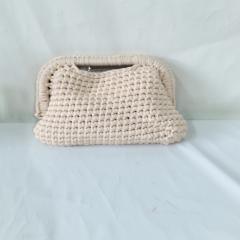 New ladies handmade crocheted clip bag armpit bag chain bag
