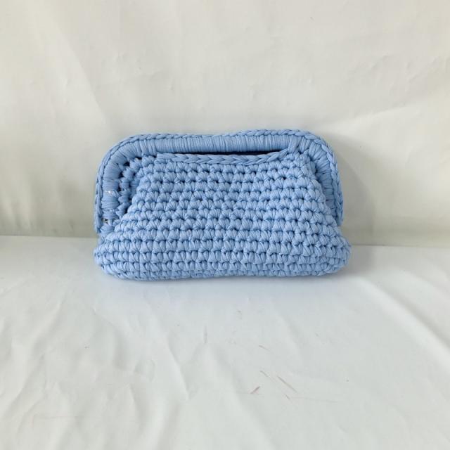 New ladies handmade crocheted clip bag armpit bag chain bag