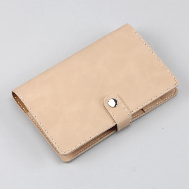 A6 fresh Japanese Hand Book simple buckle cash budget loose-leaf notebook portable notebook with pen holder