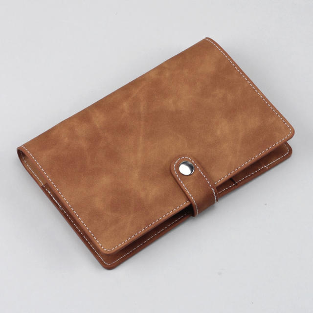 A6 fresh Japanese Hand Book simple buckle cash budget loose-leaf notebook portable notebook with pen holder