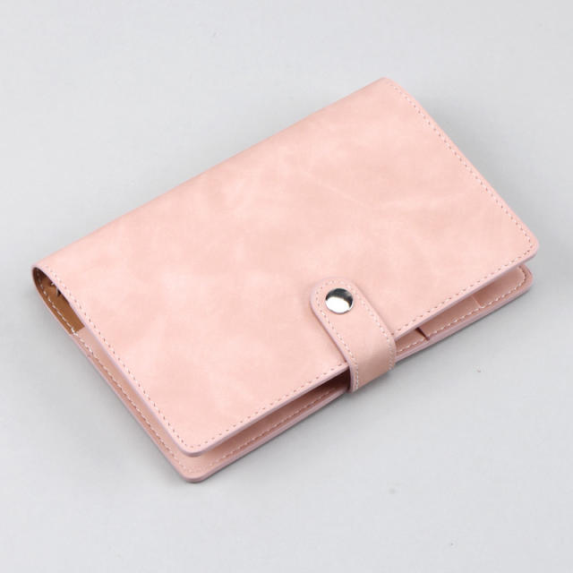 A6 fresh Japanese Hand Book simple buckle cash budget loose-leaf notebook portable notebook with pen holder