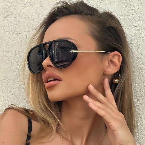 Fashion big frame ins toad sunglasses