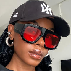 New square large frame sunscreen summer sunglasses