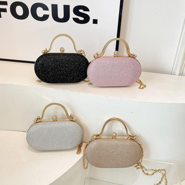 Handbag Women's New Fashion Evening Bag Elegant Socialite Small Fragrance StyleChain Diagonal Box Bag
