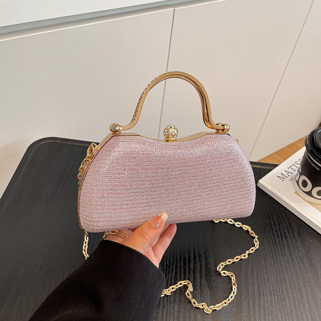 Handbag Women's New Fashion Evening Bag Elegant Socialite Small Fragrance StyleChain Diagonal Box Bag
