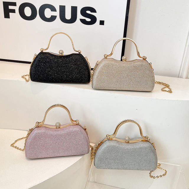 Handbag Women's New Fashion Evening Bag Elegant Socialite Small Fragrance StyleChain Diagonal Box Bag