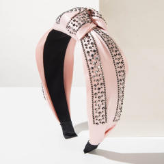 Baroque satin material knotted headband