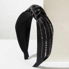 Autumn winter shiny line knotted headband