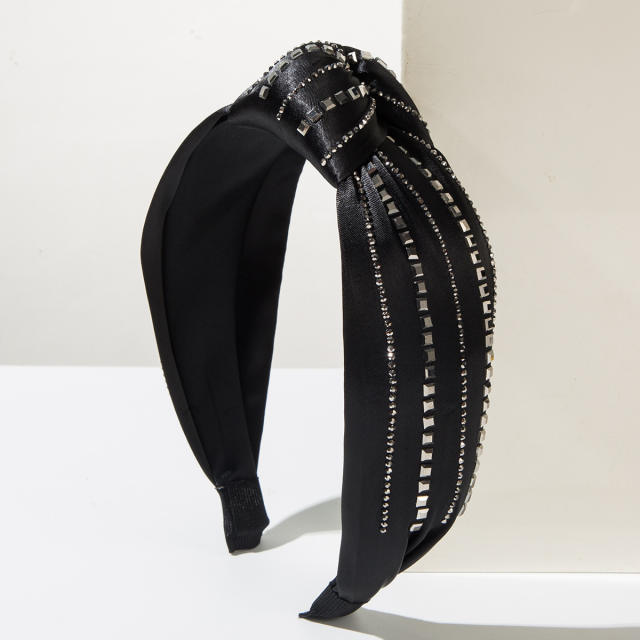 Autumn winter shiny line knotted headband