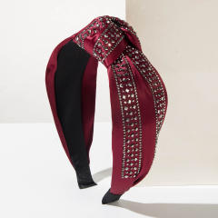 Baroque satin material knotted headband