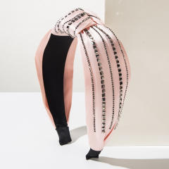 Autumn winter shiny line knotted headband