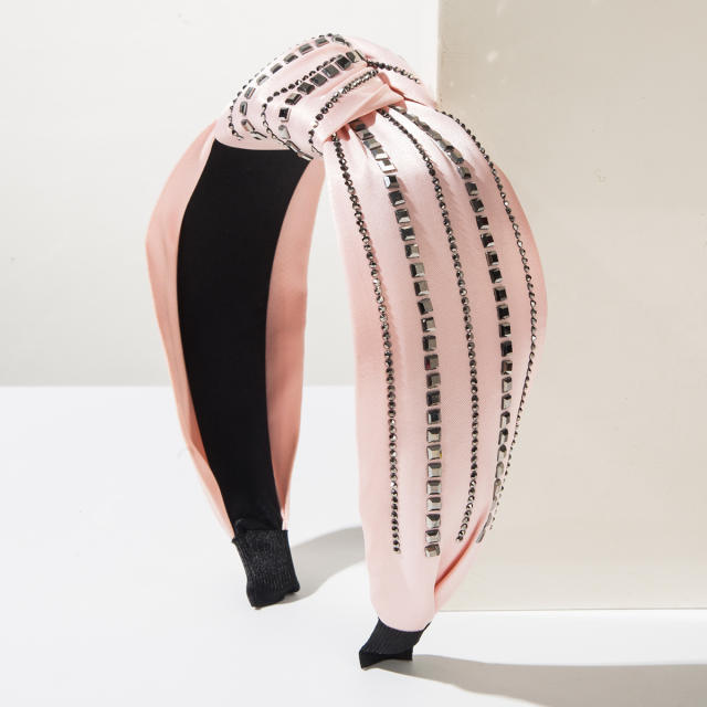 Autumn winter shiny line knotted headband