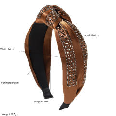 Baroque satin material knotted headband