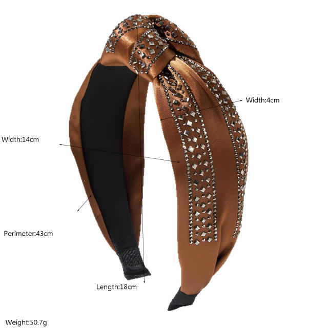 Baroque satin material knotted headband