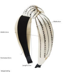 Autumn winter shiny line knotted headband