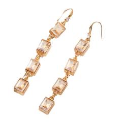 Bohemian Ethnic Style Earrings Turquoise Milk Pattern Leather Diamond Hollow Earrings