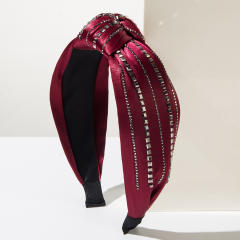 Autumn winter shiny line knotted headband