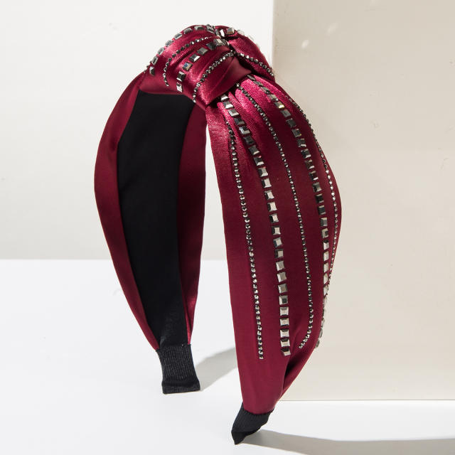 Autumn winter shiny line knotted headband