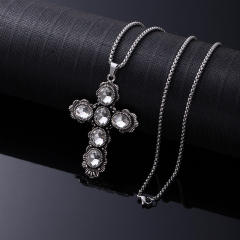 Natural Turquoise Necklace for Women vintage alloy pendant necklace