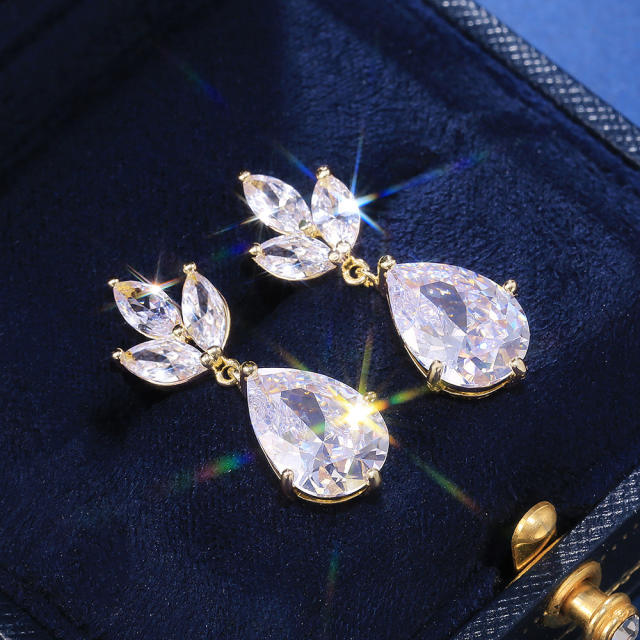 Fashion Ladies Zircon Earrings Necklace High Quality wedding necklace set