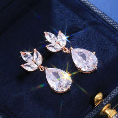Fashion Ladies Zircon Earrings Necklace High Quality wedding necklace set