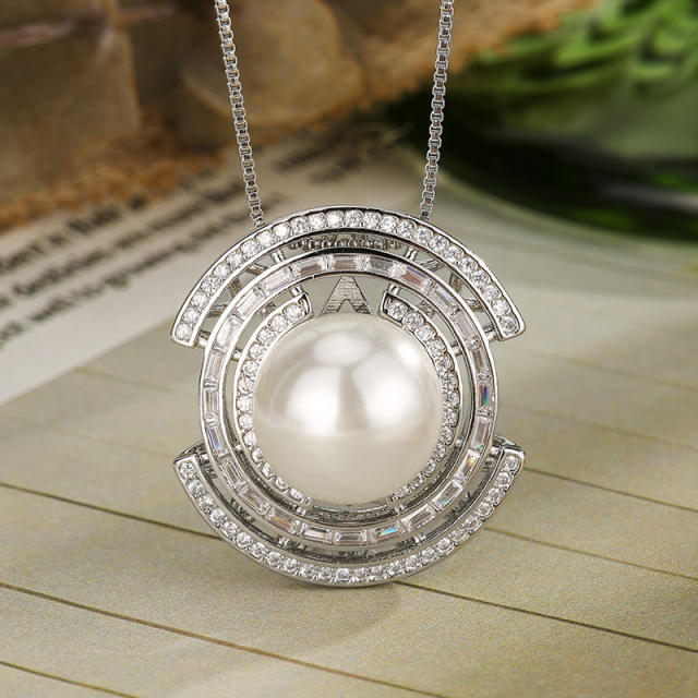 Elegant imitation pearl inlaid wedding party necklace earrings rings set