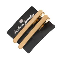 Easy match 2pcs set gold silver color metal hair clips duckbill hair clips