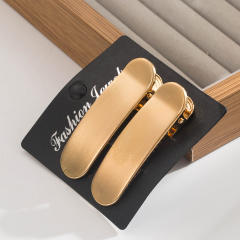 Easy match 2pcs set gold silver color metal hair clips duckbill hair clips