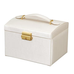 Simple Jewelry Box with Lock Jewelry Box for Earrings Rings Multi-Layer Jewelry Storage Box