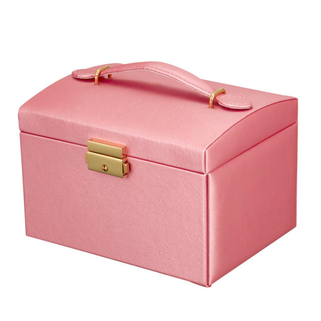 Simple Jewelry Box with Lock Jewelry Box for Earrings Rings Multi-Layer Jewelry Storage Box