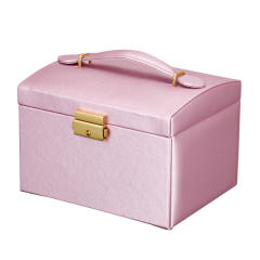 Simple Jewelry Box with Lock Jewelry Box for Earrings Rings Multi-Layer Jewelry Storage Box