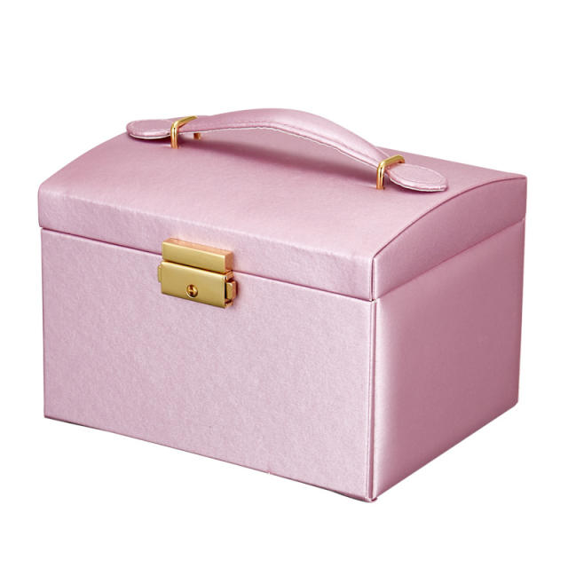 Simple Jewelry Box with Lock Jewelry Box for Earrings Rings Multi-Layer Jewelry Storage Box