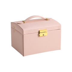 Simple Jewelry Box with Lock Jewelry Box for Earrings Rings Multi-Layer Jewelry Storage Box