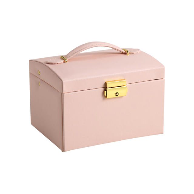 Simple Jewelry Box with Lock Jewelry Box for Earrings Rings Multi-Layer Jewelry Storage Box