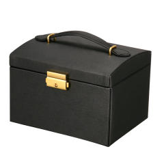 Simple Jewelry Box with Lock Jewelry Box for Earrings Rings Multi-Layer Jewelry Storage Box