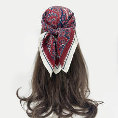 Autumn winter paisley pattern square scarf head scarf