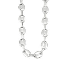 Hot-Selling Coffee Bean Hip-Hop 18K Gold stainless Steel Necklace Bracelet Set Stainless Steel Pig Nose Jewelry